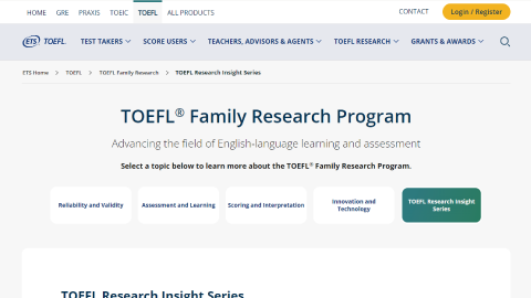 TOEFL iBT® Research Insight Series