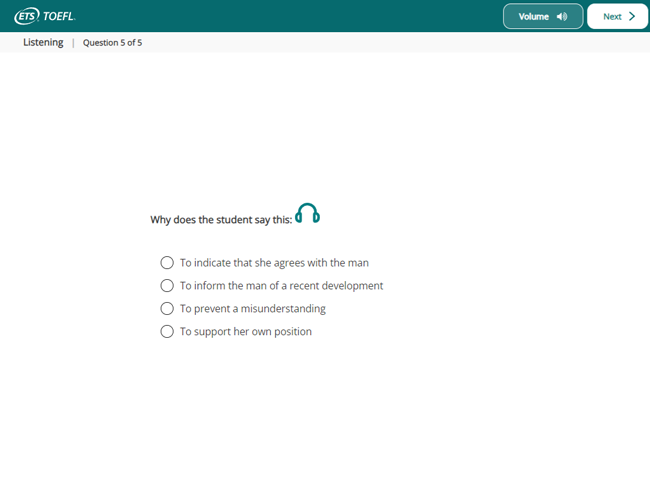 Sample the TOEFL iBT Test Listening